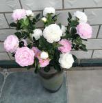 Decorative Artificial Flower Bouquet Peony Flowers For Home Wedding
