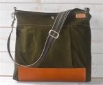 BEST SELLER Diaper bag,Messenger bag Green Stockholm with Leather strap,Ikabags