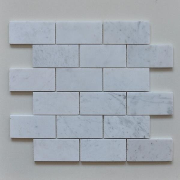 Buy cheap Large Decorative Marble Mosaic Subway Tile Beveled Mesh For Tea Room from wholesalers