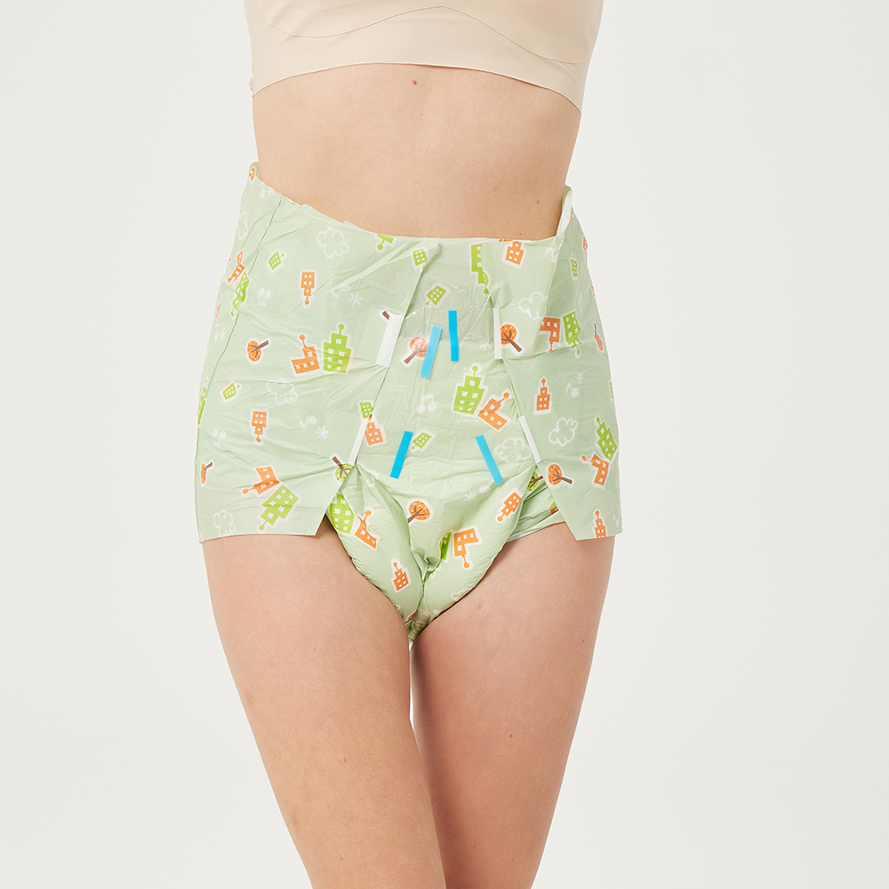 Soft Nonwoven Top Sheet Printed Adult Diapers for Leak Protection Free Sample Offered