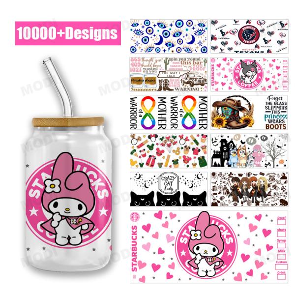 Buy cheap Custom UV DTF Cup Wraps Transfer Printing Crystal Transfer Sticker UV DTF Sticker Cup Wraps Transfers For 16oz from wholesalers