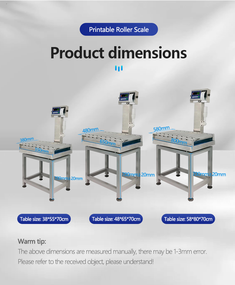 SOHE A1SP 60kg Stainless Steel LED Alarm Light Print Blood Food Weight Detection Machine