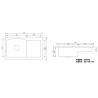 Buy cheap 2 Holes Rectangular Stainless Steel Quartz Stone Kitchen Sink 3-1/2'' from wholesalers