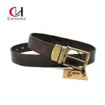 Cowhide Genuine Brown Leather Belt Womens Width 34mm Practical