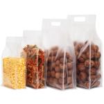 200g Bread Packaging Bags Clear Stand Up Resealable Zipper Pouches Anti