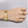 Buy cheap stainless steel tide brand jewelry gold diamond wide bracelet all-match bangle from wholesalers