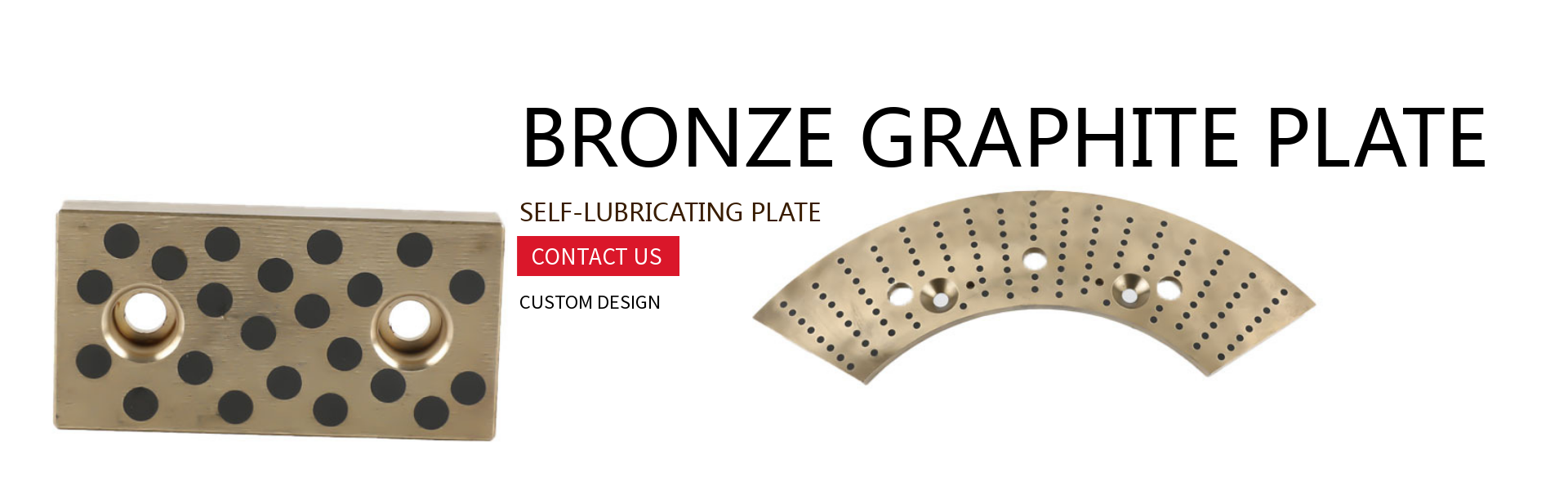 Customized Sizes Wear Resistant Self- lubricating Graphite Bronze Silent Block Bushings Durable Copper Nickel Aluminium Bronze Slide Plate with Graphite Self-Lubrication