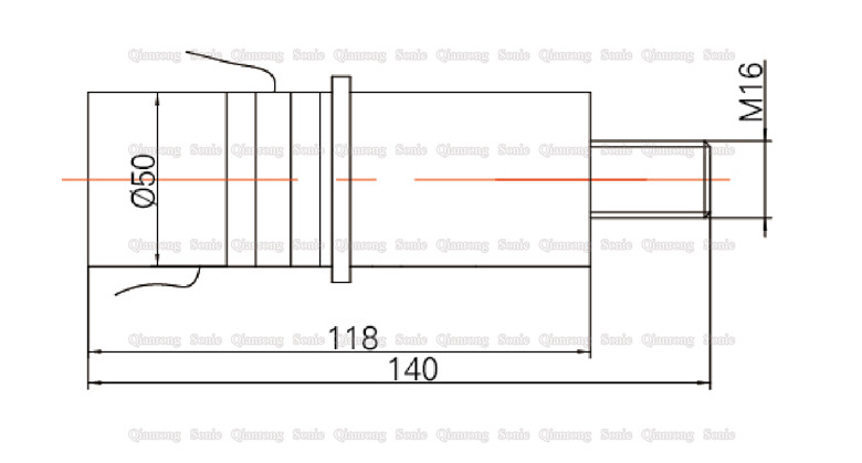 Two Ceramics 800W High Frequency Ultrasonic Transducer For Plastic Welding Device