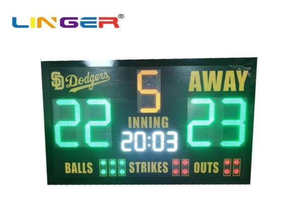 Buy cheap Waterproof Cabinet Led Baseball Scoreboard With Club Logo from wholesalers