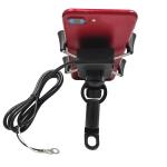 Multi Function Motorcycle Mobile Phone Mount , 5v 2.5A 360D Iphone Holder For
