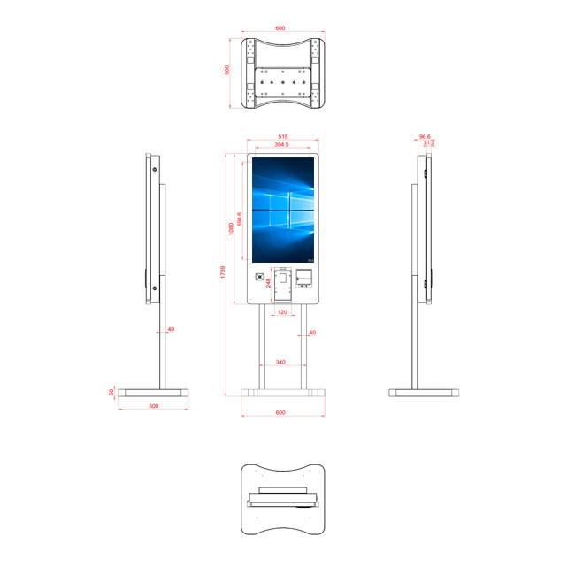 32'' Windows Smart Self-Order Kiosk for Retail QSR and Hospitality