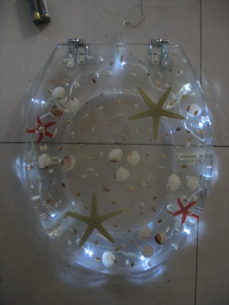 Buy cheap LED poly-resin toilet seat cover,RESIN toilet seat,tranparent toilet seat,sanitary ware from wholesalers