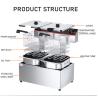 Buy cheap Commercial Kitchen Electric Double Tanks Double Baskets Fried Machine for Snack Equipment from wholesalers