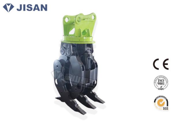 Wide Opening Excavator Rock Grab , Scrap Grapple For Excavator SANY SY200 SY210