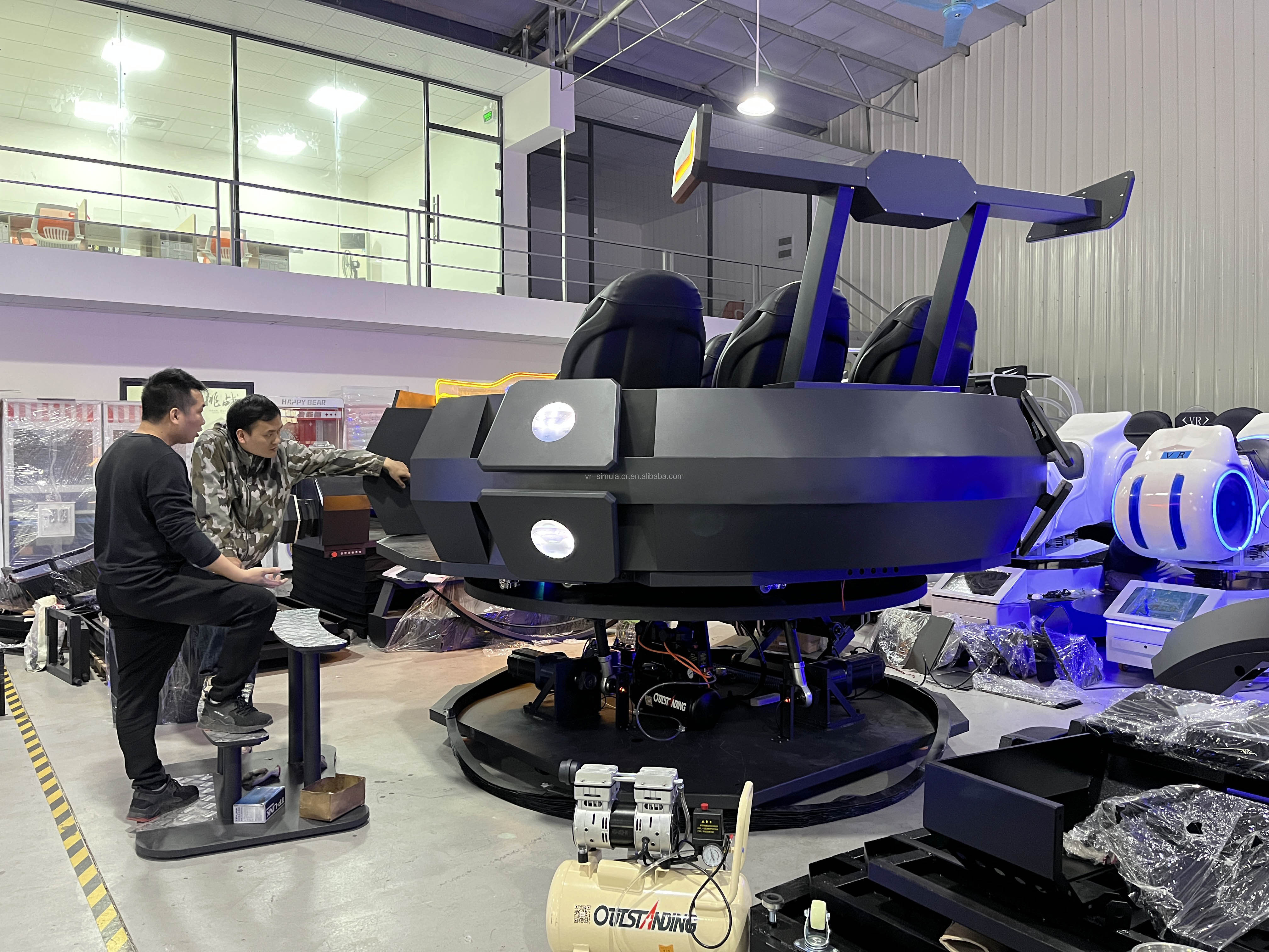 Amusement Real Feeling 9D Virtual Reality Chair Simulator 5 seats Dynamic Motion VR Cinema 9D VR UFO Ride