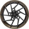 Buy cheap 18 19 20 inch two piece aluminum car wheel brown colour brush PCD 5x114.3 forged car rims from wholesalers