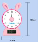 Kids ABS Pink Blue Rabbit Shape Education Countdown Timer For Studying Kitchen