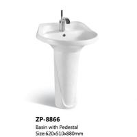 Buy cheap Hot Sale New Design Bathroom Wash Basin White Color Ceramic Standing Pedestal product