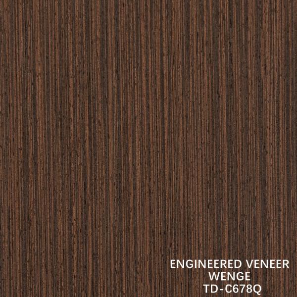 Engineered Wood Veneer Slice Cut Wenge Quarter Grain Good Price For Hotel