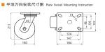 Large Heavy Duty Caster Wheels 6 Inch 150mm Plate MC Caster By Rigid Swivel /
