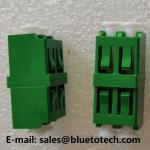 Duplex Flangeless Fiber Optic Adapters Green FTTH Optical LC APC Adapter