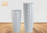 Glossy White Floor Vases Homewares Decorative Items Fiberglass Planters For Home