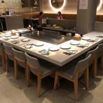 Custom Teppanyaki Table Top Grill , 9 Seat Teppanyaki Bbq Grill For Fish