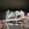 Buy cheap Party Decor RGB Handmade Neon Sign Transparent Acrylic Lets Party Neon Sign from wholesalers