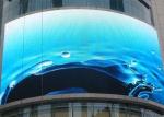 Large Outdoor Led Display Screens , P16 Arc Shaped Led Display Boards Soft Image