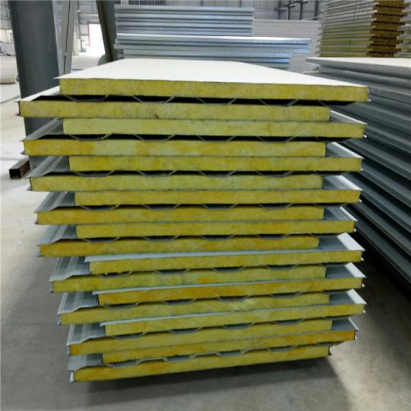 160Pcs ivory white insulated glass wool sandwich roof panel5950 X 960 X 50mm for
