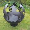 Buy cheap Wildfire Horse Themed Outdoor Sphere Corten Steel Fire Pit 80cm 90cm from wholesalers