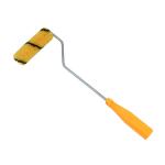 European Style Mini Roller Paint Brush Yellow With Black Stripe