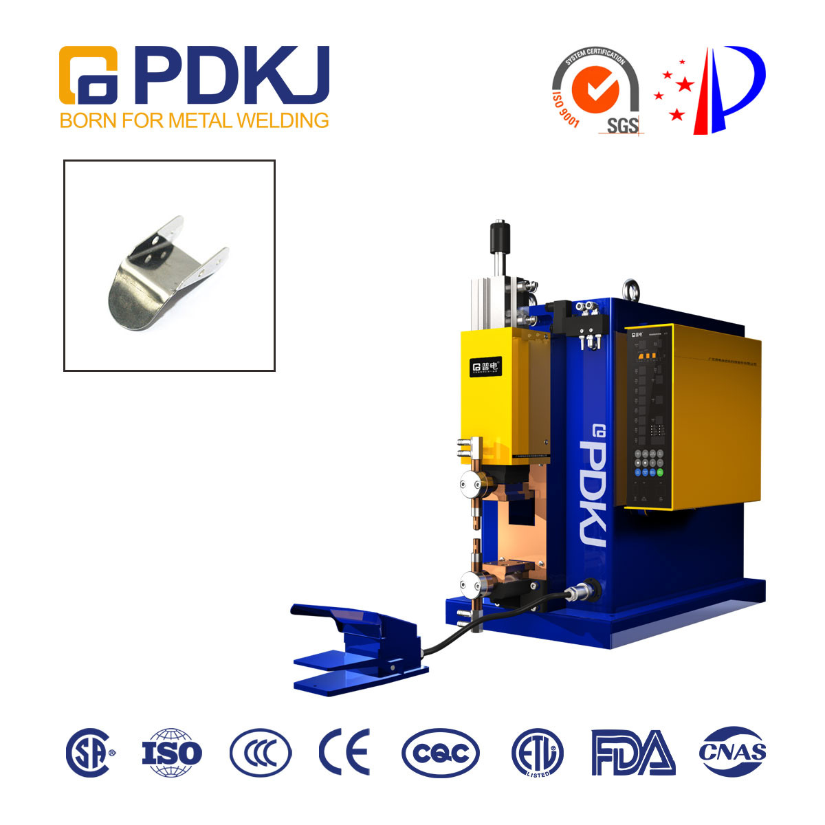 DC Desktop Resistance Spot Welding Machine Seamless For Silver Contact