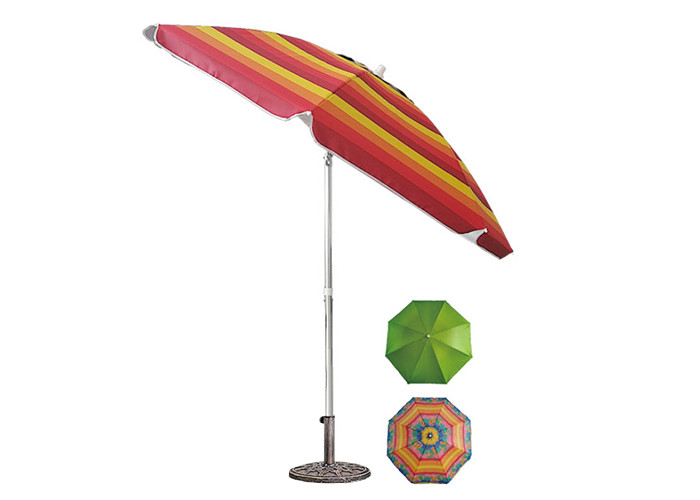 Steel Pole Outdoor Sun Umbrella Parasol Beach Umbrella With Fiberglass Ribs