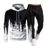 ODM Men Tracksuit Set Sportswear Hooded And Pant Pullover Two Piece