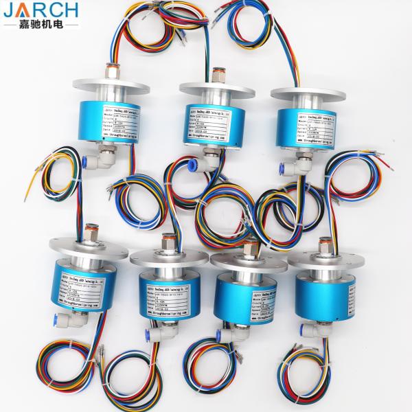Buy cheap Military Electro Pneumatic Rotary Union 6 Rings 5A Slip Rings Connect With Air Pipe 10mm from wholesalers