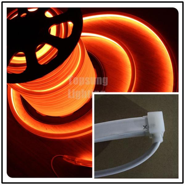 Buy cheap AC110v orange square flexible led neon strip rope light 16x16mm for shop decoration IP68 from wholesalers