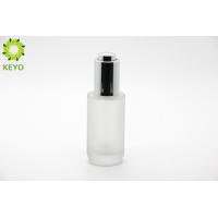 Buy cheap Frosted Glass Foundation Bottle , 30ml Glass Dropper Bottles For Essential Serum product