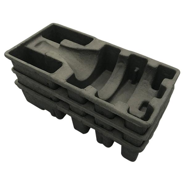 Buy cheap Eco Friendly Colored Paper Trays Dry Pressed Black Color Staticproof from wholesalers