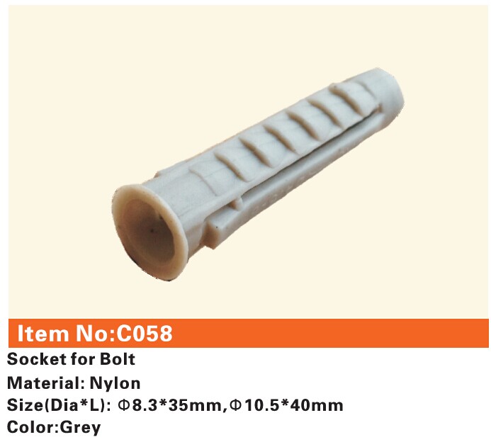 C058 Furniture connecting fittings:socket for bolt