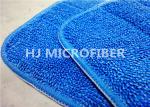 Blue 80% Polyester Commercial Microfiber Floor Mop Pads With