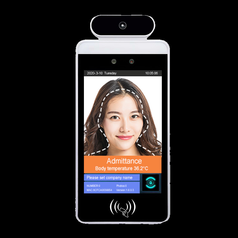 Face Recognition Temperature Measurement Access Control Panel 8 Inch Android POE tablet