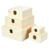 Buy cheap Hinged-Lid Nesting Boxes for Arts Crafts Hobbies and Home Storage Unfinished Pine Wood Natural Wood Color from wholesalers