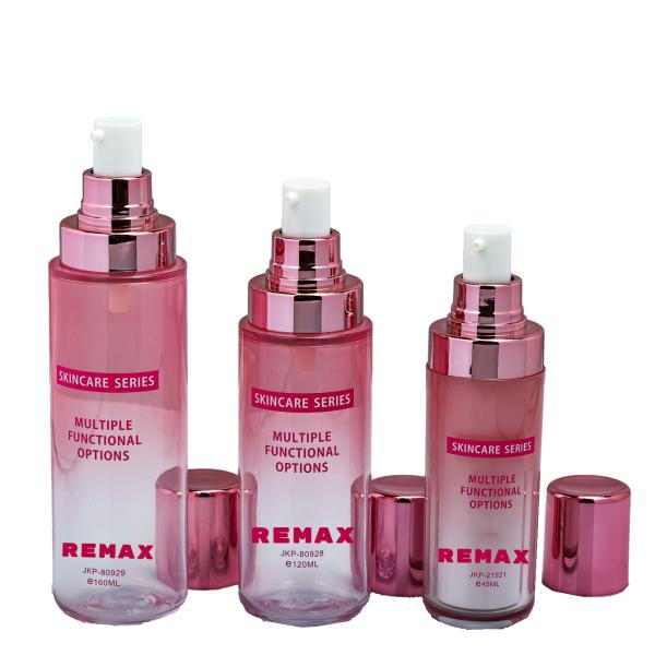 Buy cheap 30g 50g 45ml 120ml 160ml Electroplated Gradient Glass Lotion Dropper Bottle Cream Jar Packaging Set from wholesalers