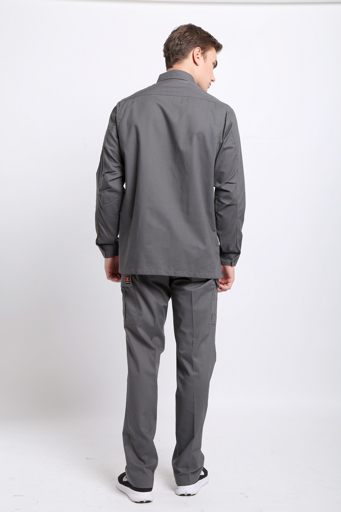 Flap Suit Anti Static Fabric Gray Jacket Work Clothes
