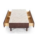 luxury Modern living room rectangle marble coffee drawer table furniture
