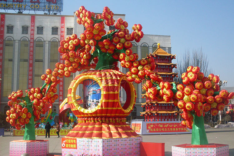 Hand Crafted Chinese Lantern Lights , Energy Saving Lunar New Year Lanterns