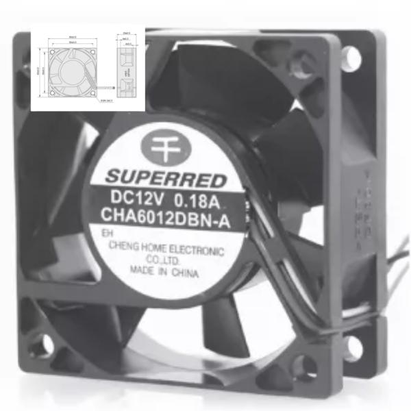 Buy cheap Warmer / Microwave / Refrigerator DC Cooling Fan AWG26 Lead Wire Black 60x60x25 12V Fan from wholesalers