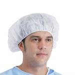 Laboratories 21" 24" 10GSM 14GSM Black Nonwoven PP Disposable Hairnet Round
