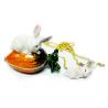 Buy cheap Fairy Rabbit Enameled Trinket Box Bunny Jewelry Box Pewter Rabbit Jewelry Trinket Box Gifts Cony Trinket Box Ring Holder from wholesalers